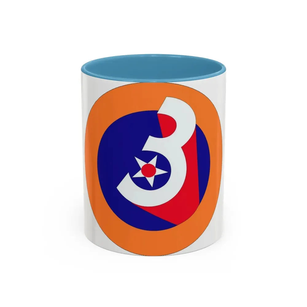 3 Air Force (U.S. Army) Accent Coffee Mug 11oz Light Blue - Go Mug Yourself