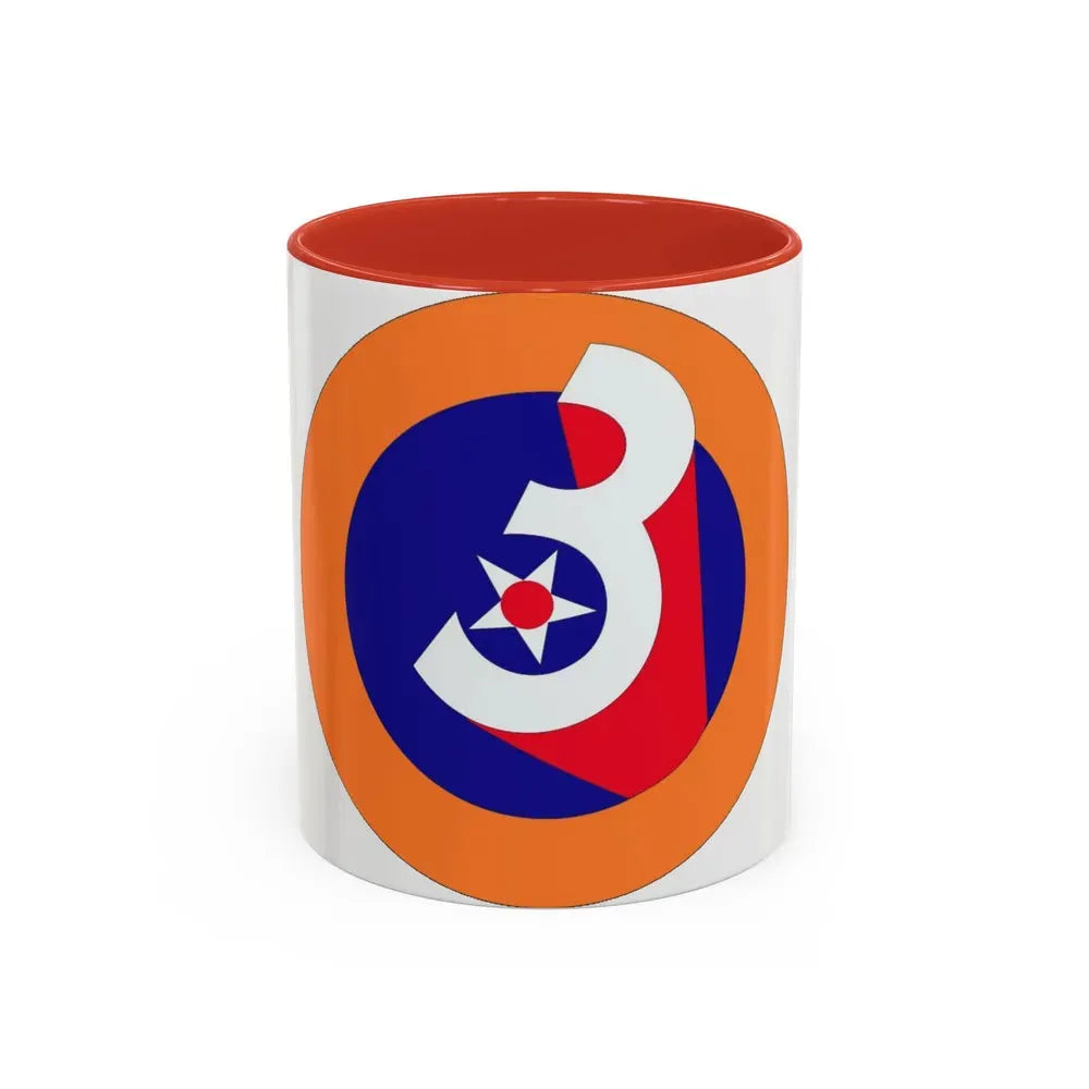 3 Air Force (U.S. Army) Accent Coffee Mug 11oz Red - Go Mug Yourself
