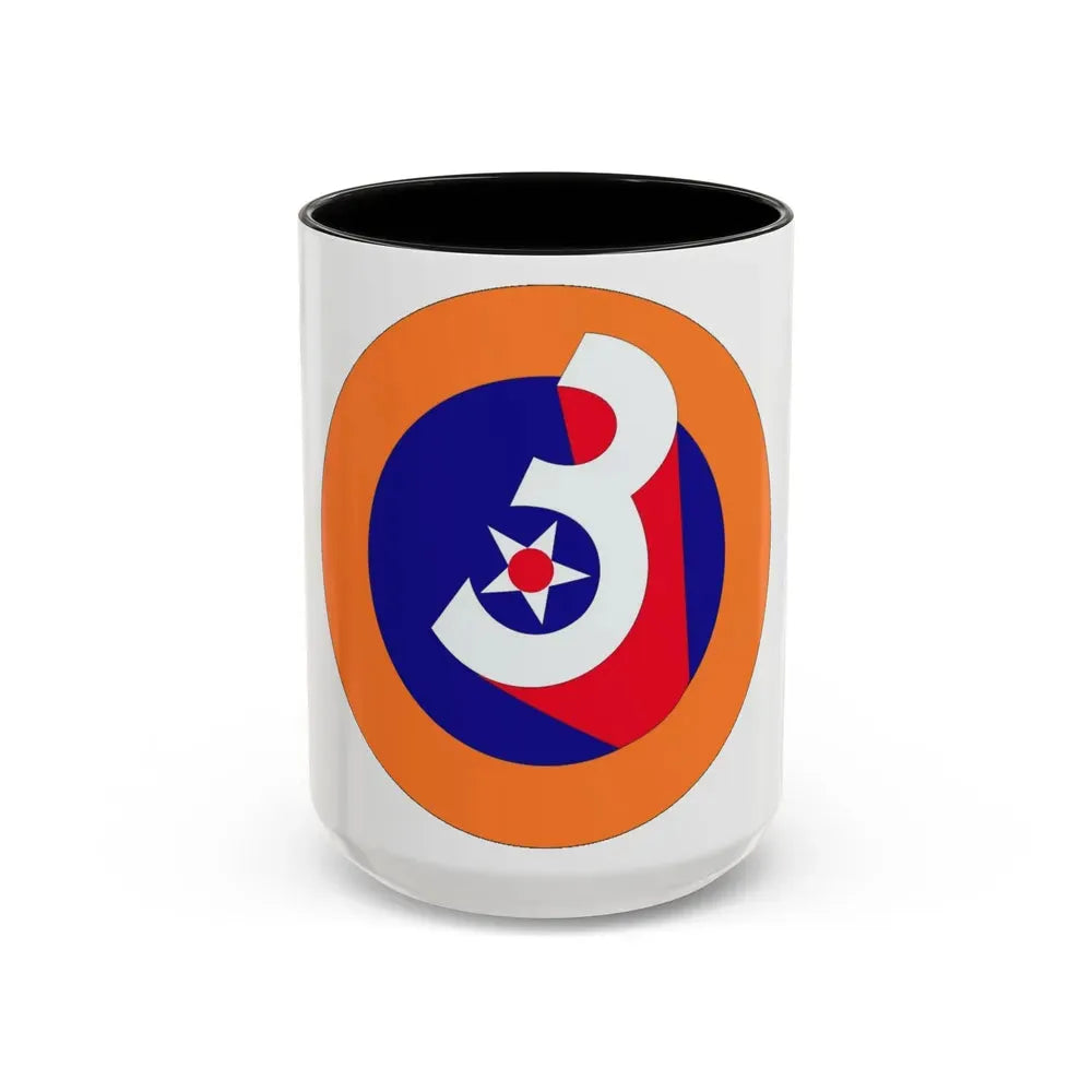 3 Air Force (U.S. Army) Accent Coffee Mug 15oz Black - Go Mug Yourself