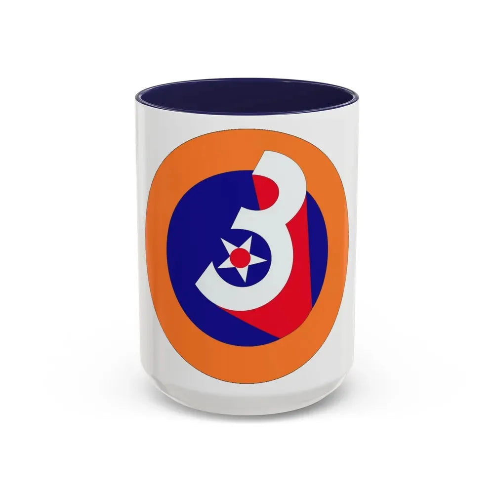 3 Air Force (U.S. Army) Accent Coffee Mug 15oz Navy - Go Mug Yourself