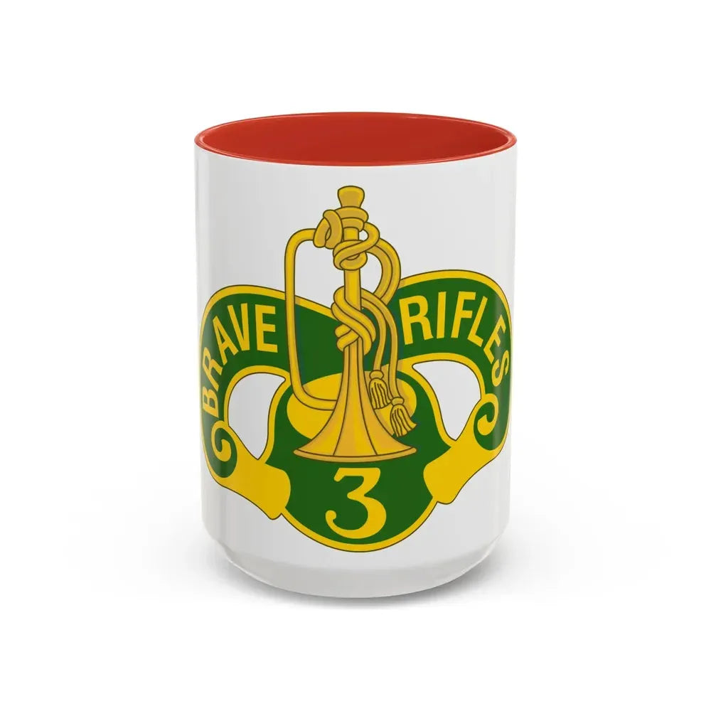 3 Cavalry Regiment 2 (U.S. Army) Accent Coffee Mug 15oz Red - Go Mug Yourself