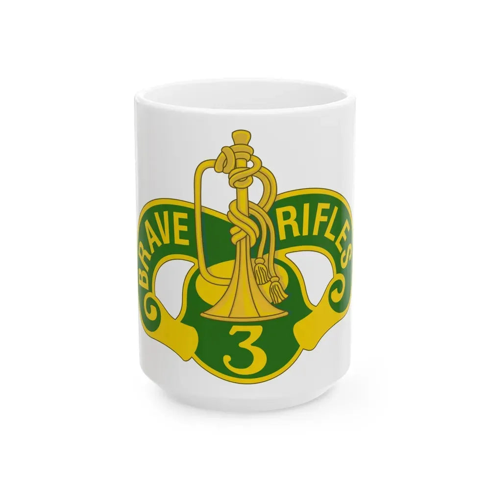 3 Cavalry Regiment 2 (U.S. Army) White Coffee Mug 15oz - Go Mug Yourself