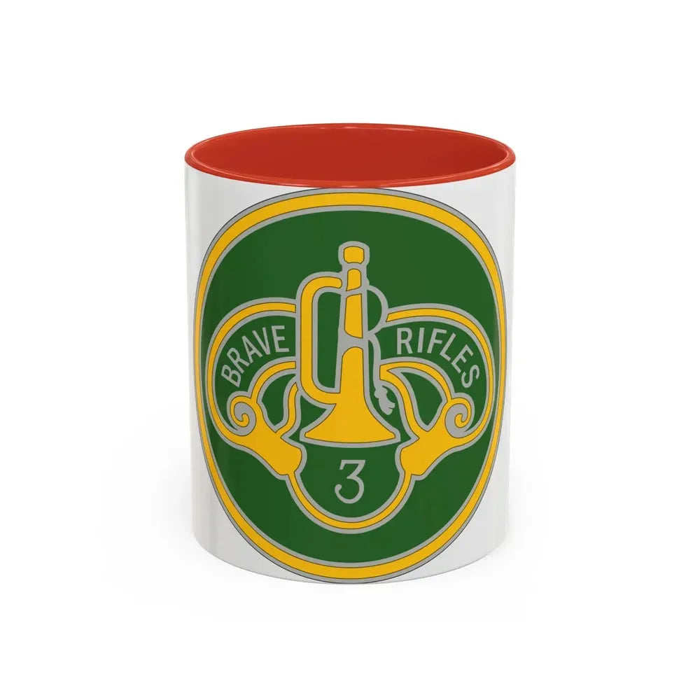 3 Cavalry Regiment 3 (U.S. Army) Accent Coffee Mug 11oz Red - Go Mug Yourself