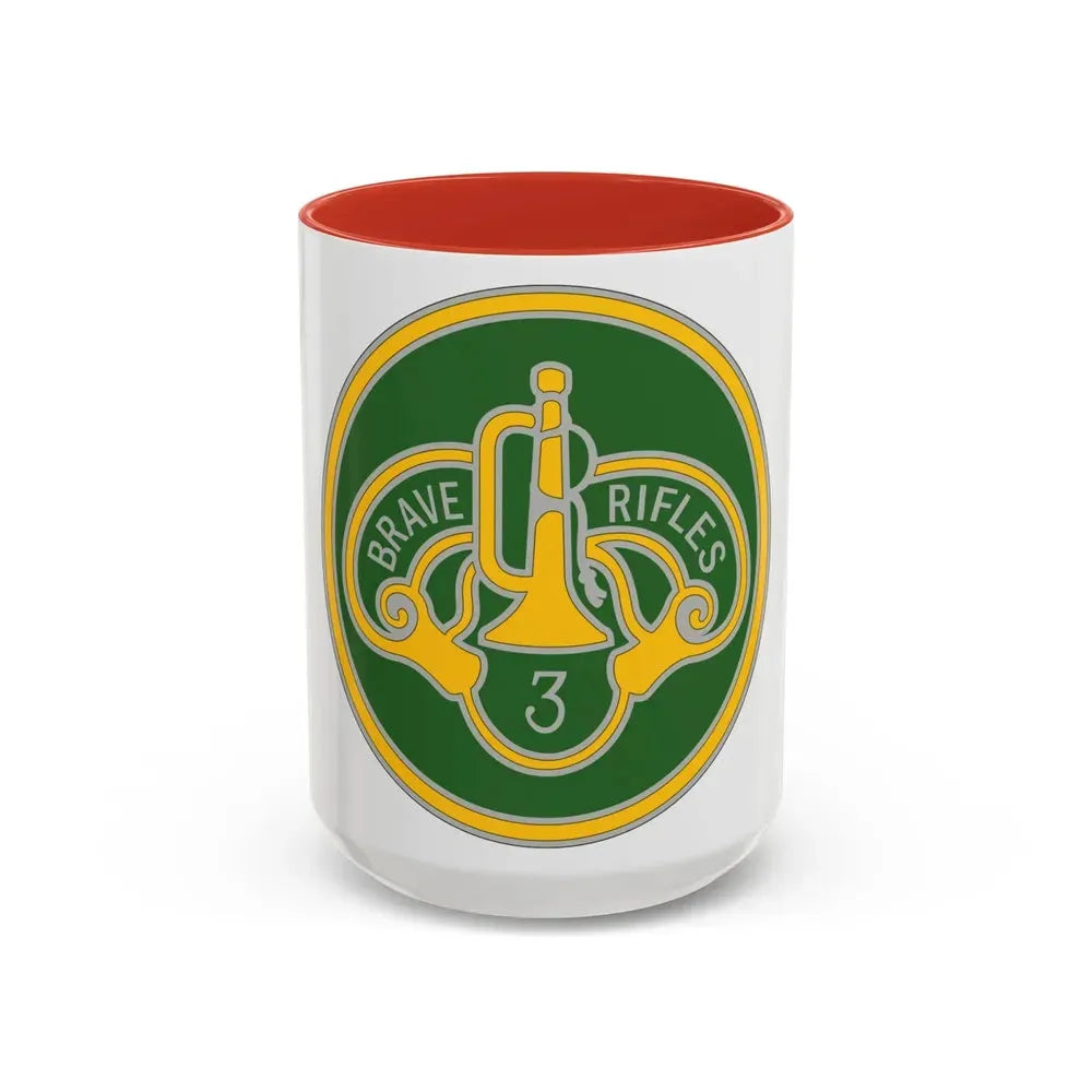 3 Cavalry Regiment 3 (U.S. Army) Accent Coffee Mug 15oz Red - Go Mug Yourself