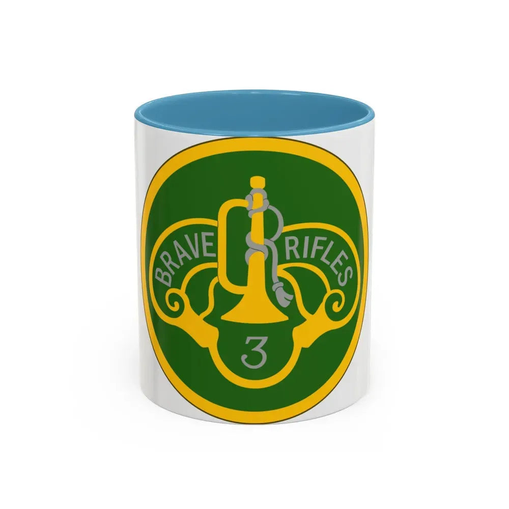 3 Cavalry Regiment (U.S. Army) Accent Coffee Mug 11oz Light Blue - Go Mug Yourself