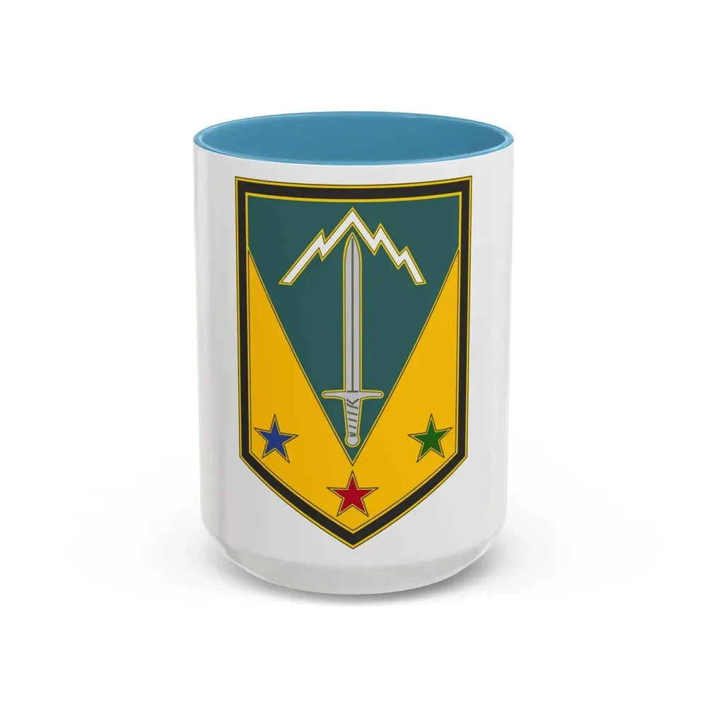 3 Maneuver Enhancement Brigade (U.S. Army) Accent Coffee Mug 15oz Light Blue - Go Mug Yourself