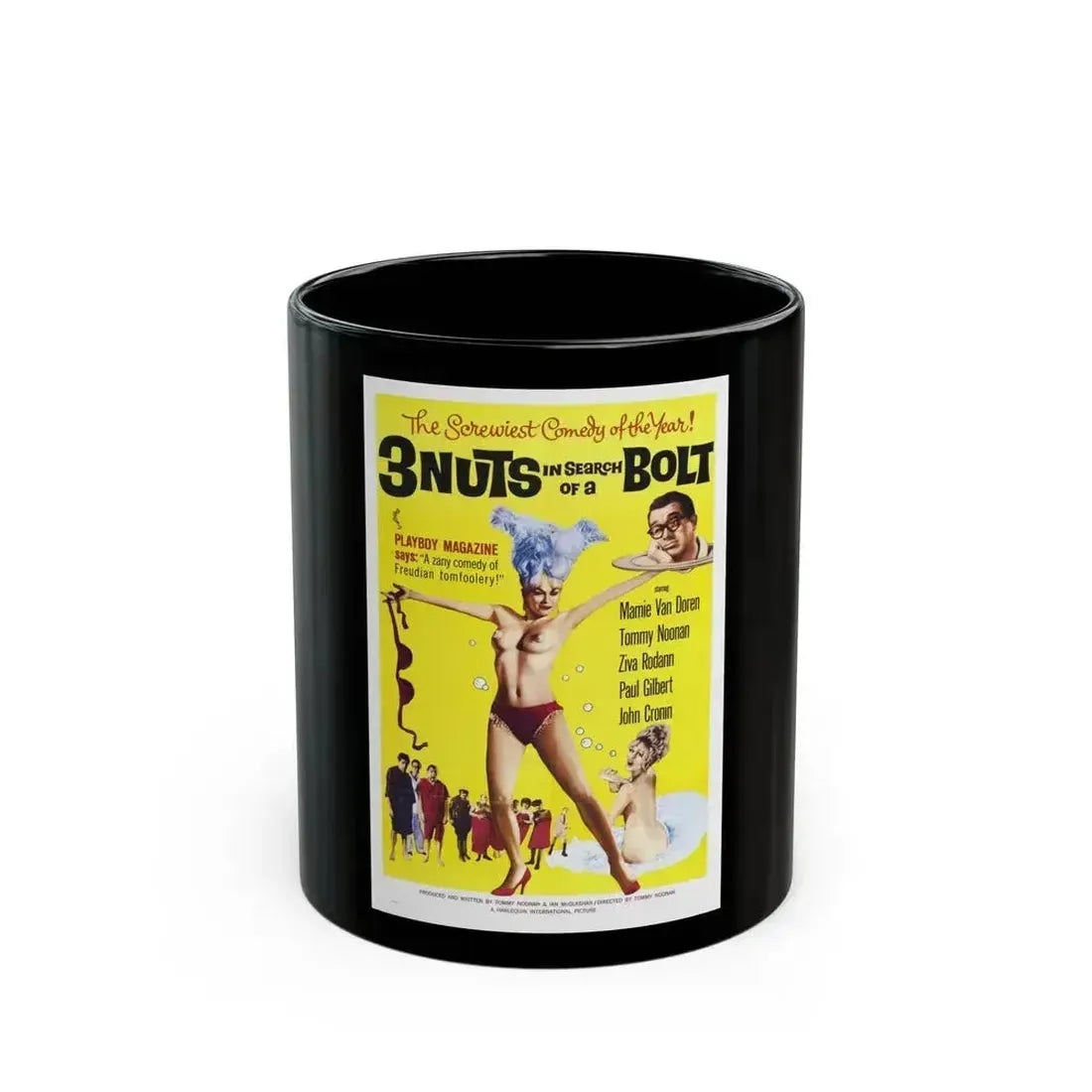 3 NUTS IN SEARCH OF A BOLT 1964 Movie Poster - Black Coffee Mug 11oz - Go Mug Yourself