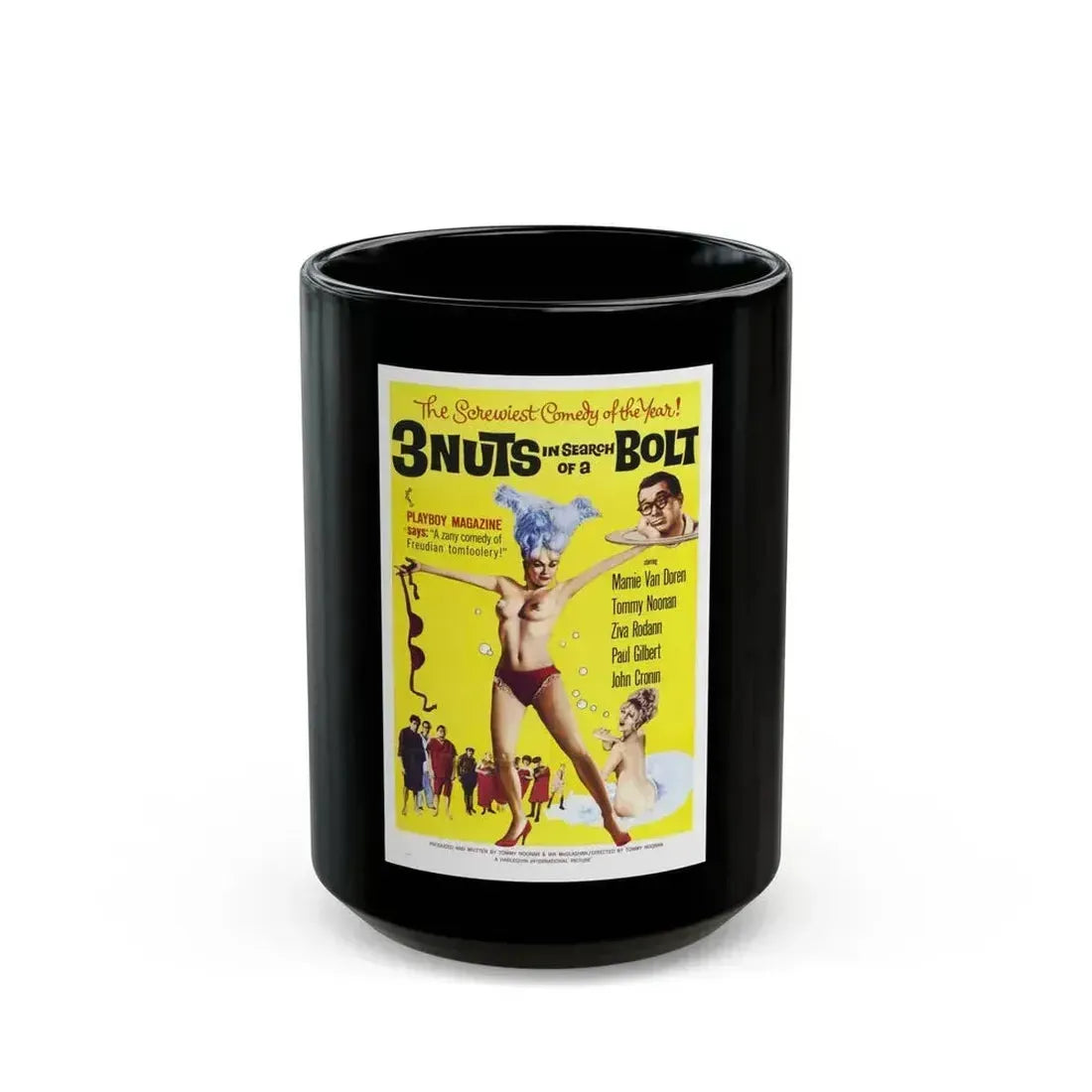 3 NUTS IN SEARCH OF A BOLT 1964 Movie Poster - Black Coffee Mug 15oz - Go Mug Yourself