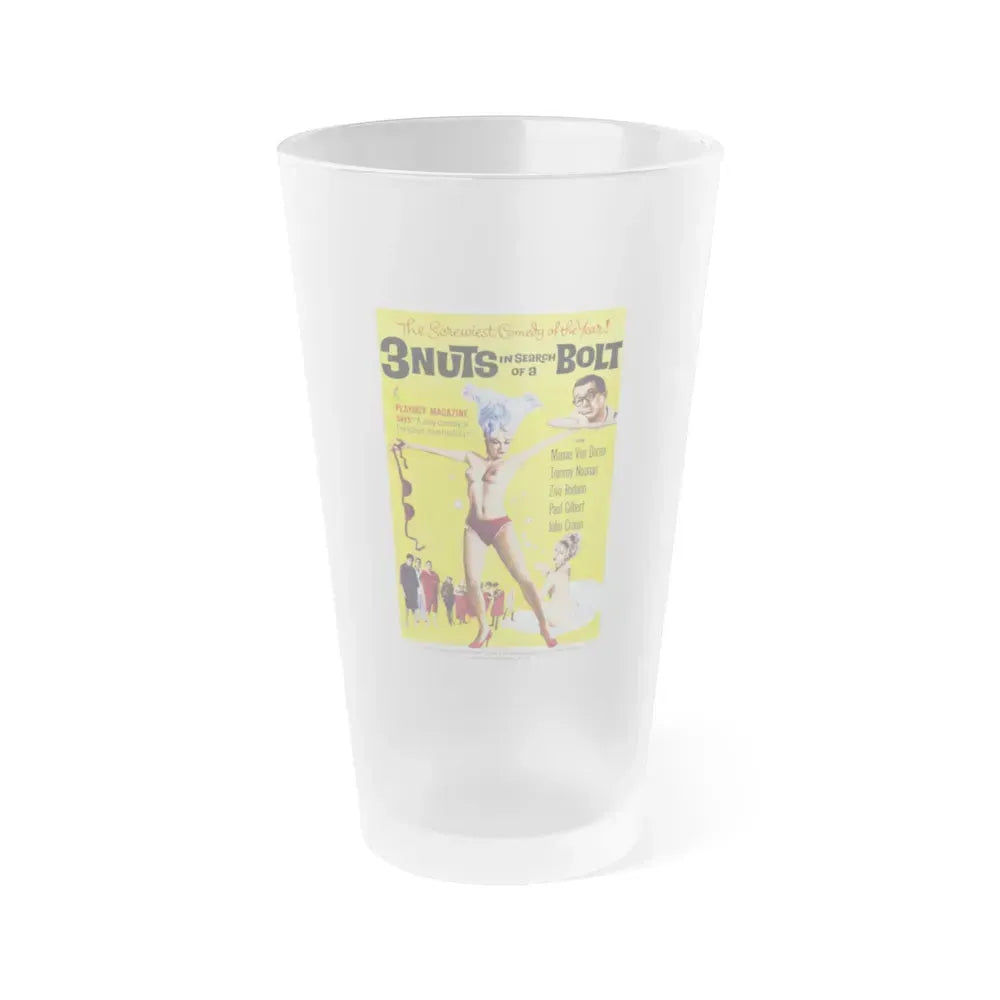 3 NUTS IN SEARCH OF A BOLT 1964 Movie Poster - Frosted Pint Glass 16oz 16oz Frosted - Go Mug Yourself