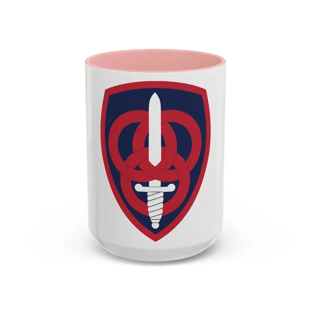 3 Personnel Command (U.S. Army) Accent Coffee Mug 15oz Pink - Go Mug Yourself