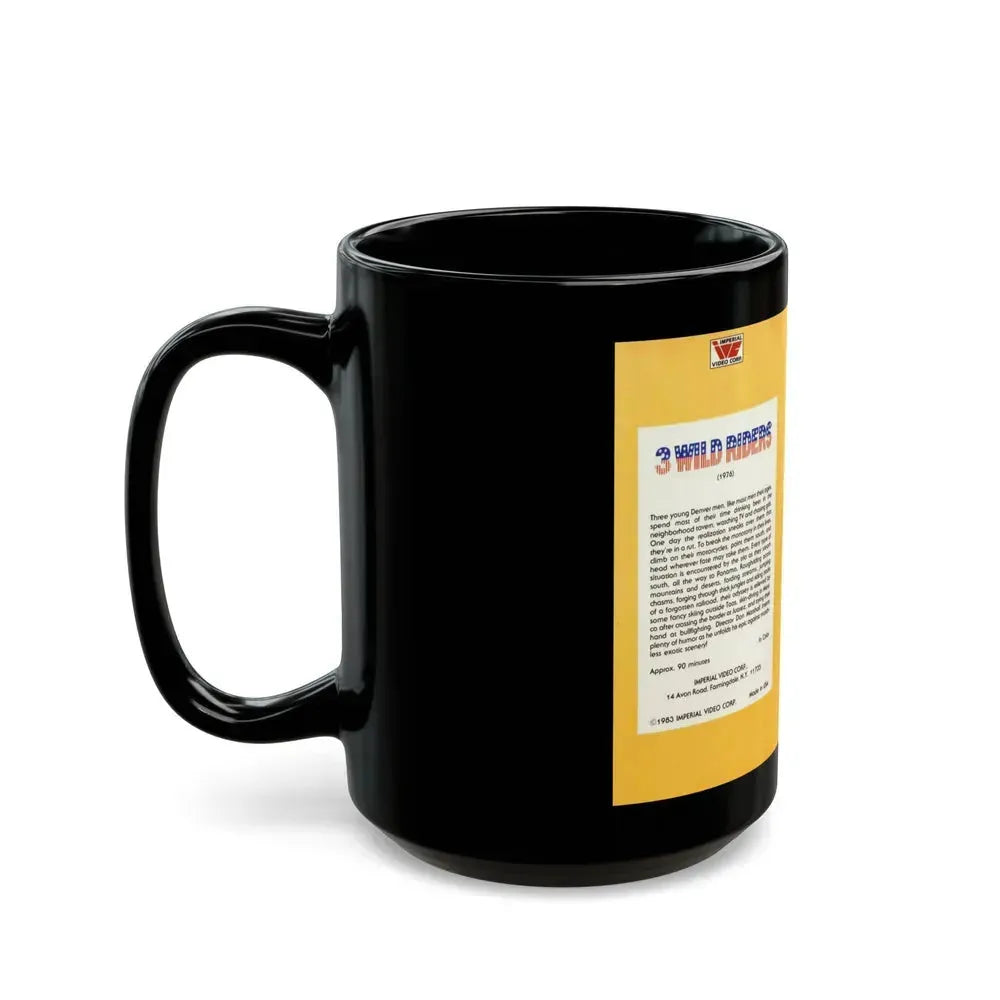 3 WILD RIDERS (VHS COVER) - Black Coffee Mug - Go Mug Yourself