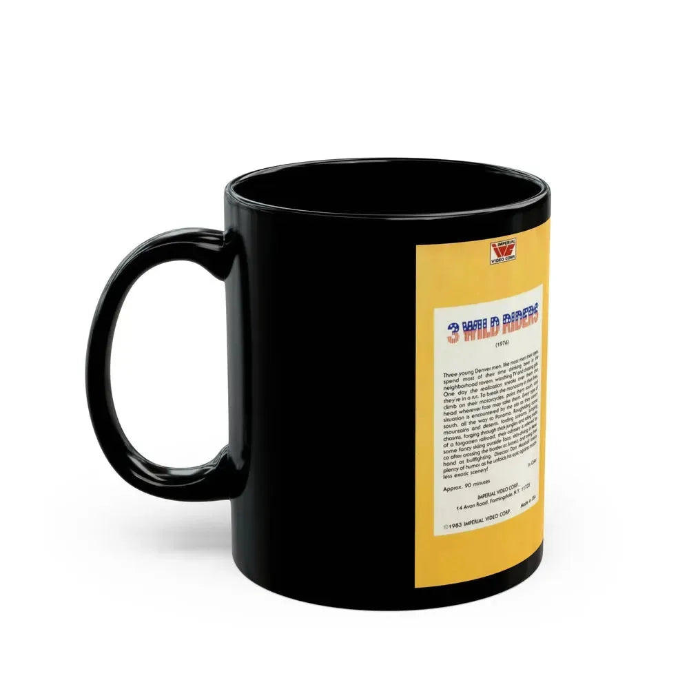 3 WILD RIDERS (VHS COVER) - Black Coffee Mug - Go Mug Yourself