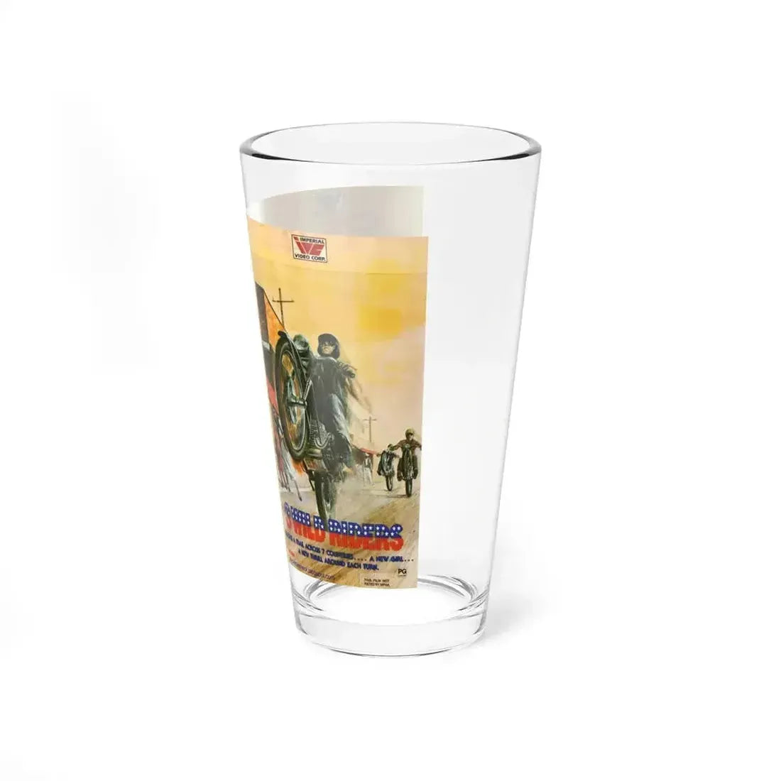 3 WILD RIDERS (VHS COVER) Pint Glass 16oz - Go Mug Yourself