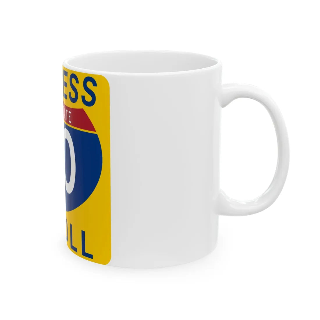 30 Express Lane free (Texas) (Road Sign) White Coffee Mug - Go Mug Yourself