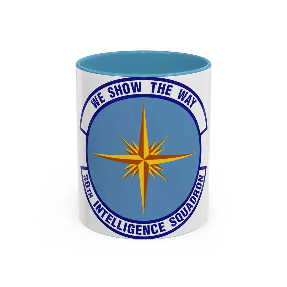 30 Intelligence Squadron AFISRA (U.S. Air Force) Accent Coffee Mug 11oz Light Blue - Go Mug Yourself