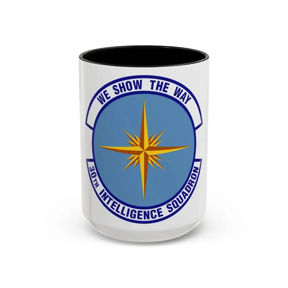 30 Intelligence Squadron AFISRA (U.S. Air Force) Accent Coffee Mug 15oz Black - Go Mug Yourself