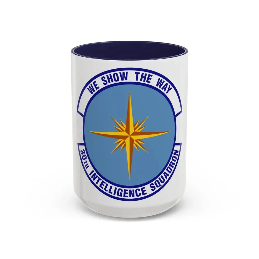 30 Intelligence Squadron AFISRA (U.S. Air Force) Accent Coffee Mug 15oz Navy - Go Mug Yourself