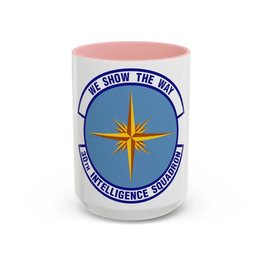 30 Intelligence Squadron AFISRA (U.S. Air Force) Accent Coffee Mug 15oz Pink - Go Mug Yourself