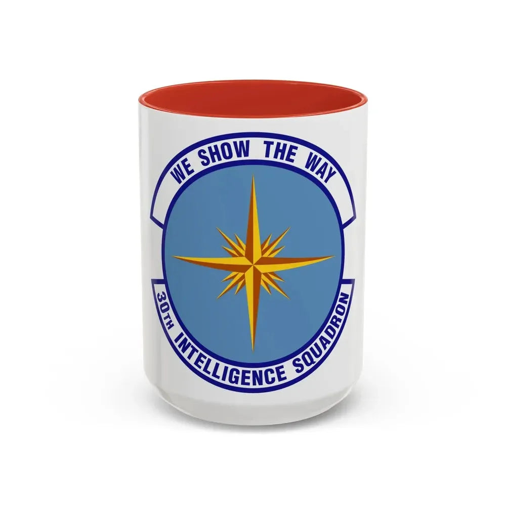 30 Intelligence Squadron AFISRA (U.S. Air Force) Accent Coffee Mug 15oz Red - Go Mug Yourself