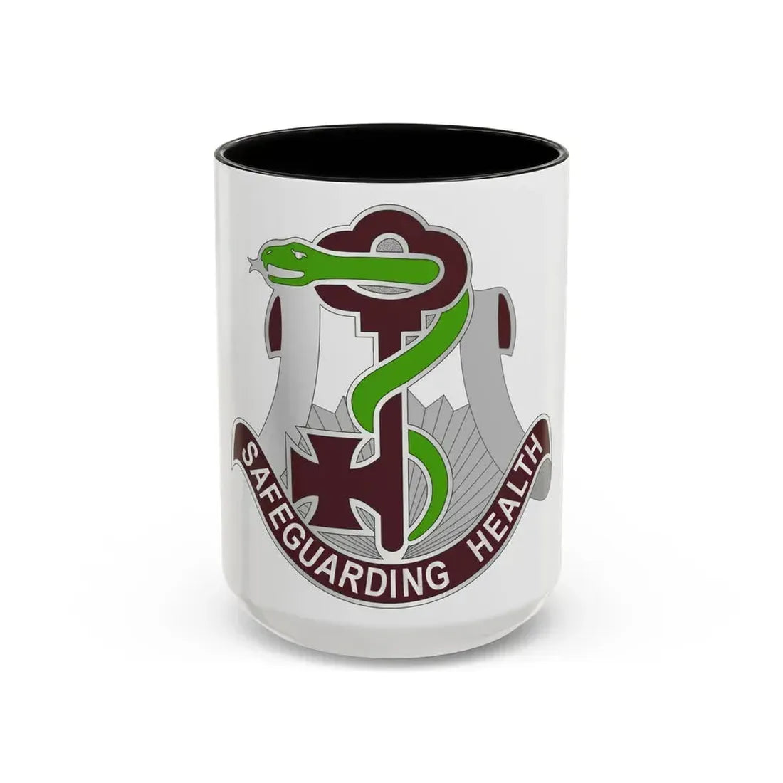 300 Field Hospital (U.S. Army) Accent Coffee Mug 15oz Black - Go Mug Yourself
