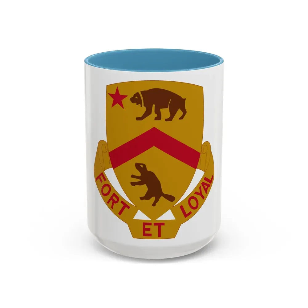 301 Cavalry Regiment (U.S. Army) Accent Coffee Mug 15oz Light Blue - Go Mug Yourself