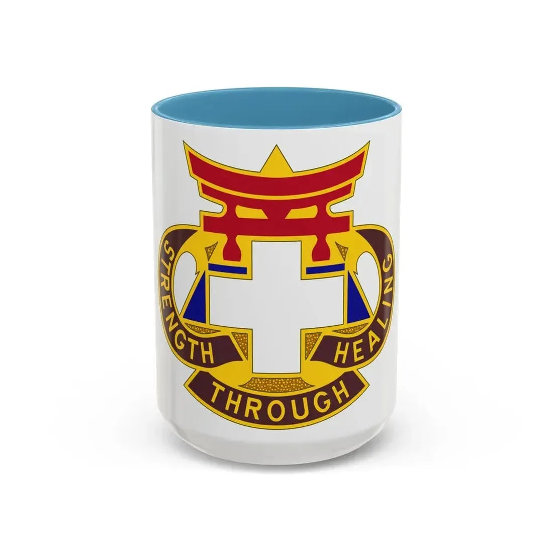301 Field Hospital (U.S. Army) Accent Coffee Mug 15oz Light Blue - Go Mug Yourself