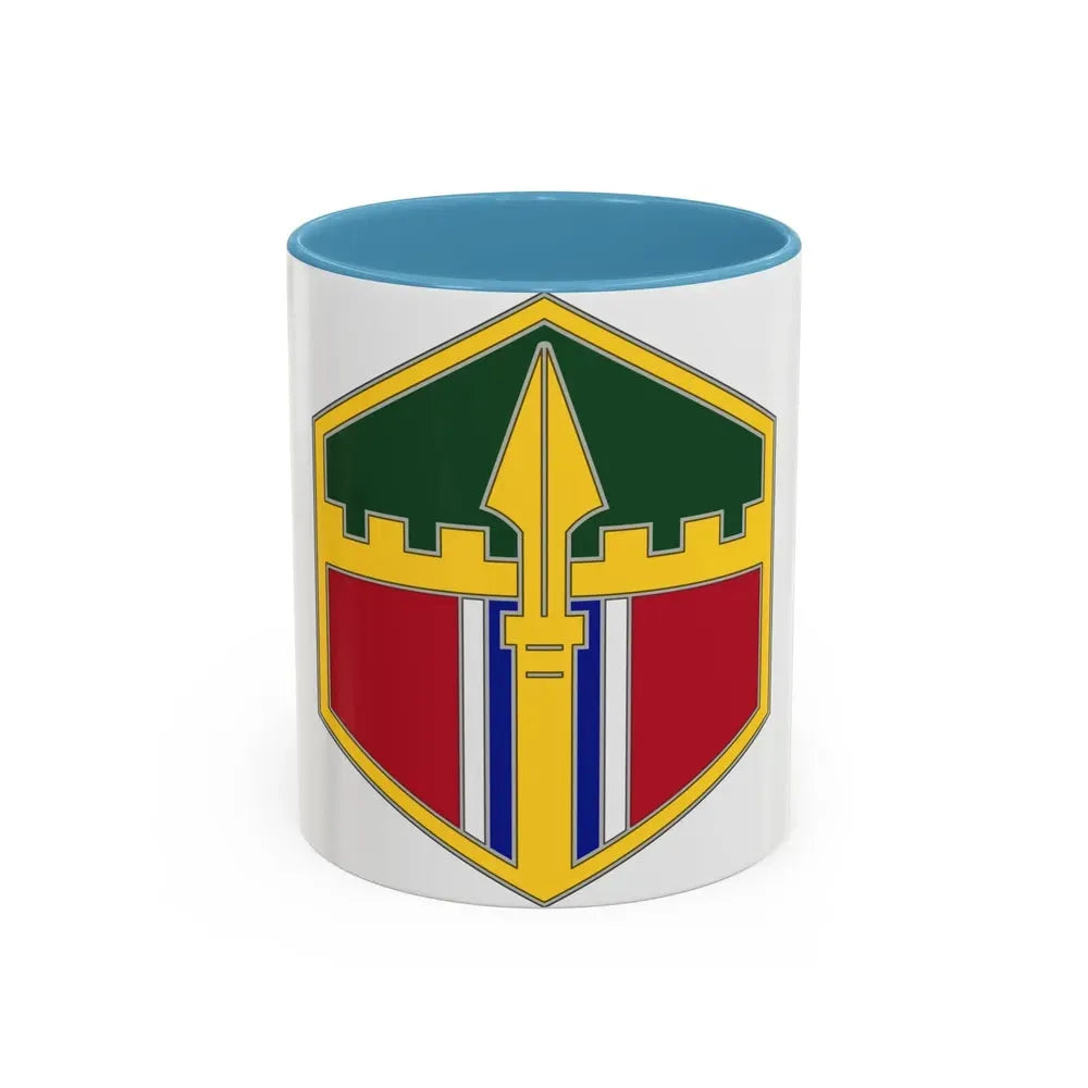 301 Maneuver Enhancement Brigade (U.S. Army) Accent Coffee Mug 11oz Light Blue - Go Mug Yourself