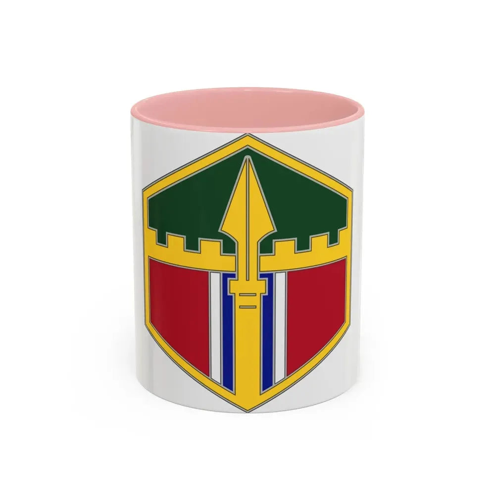 301 Maneuver Enhancement Brigade (U.S. Army) Accent Coffee Mug 11oz Pink - Go Mug Yourself