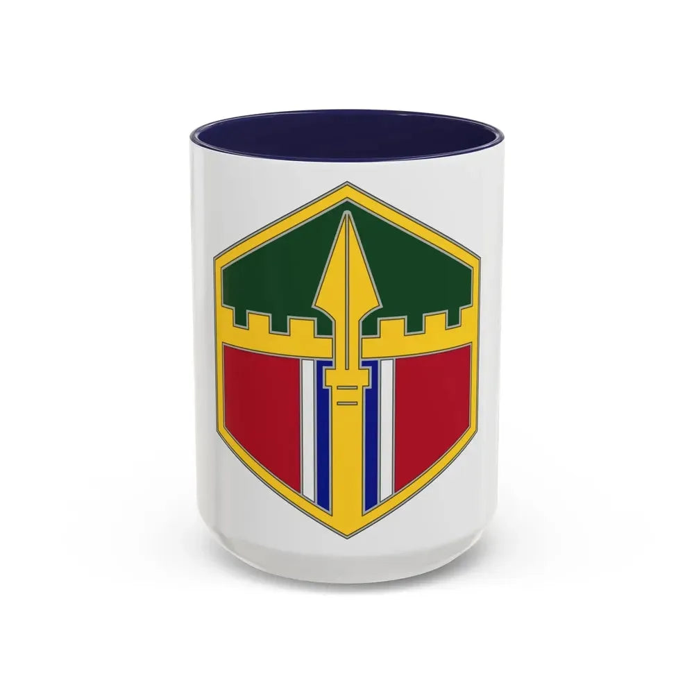 301 Maneuver Enhancement Brigade (U.S. Army) Accent Coffee Mug 15oz Navy - Go Mug Yourself