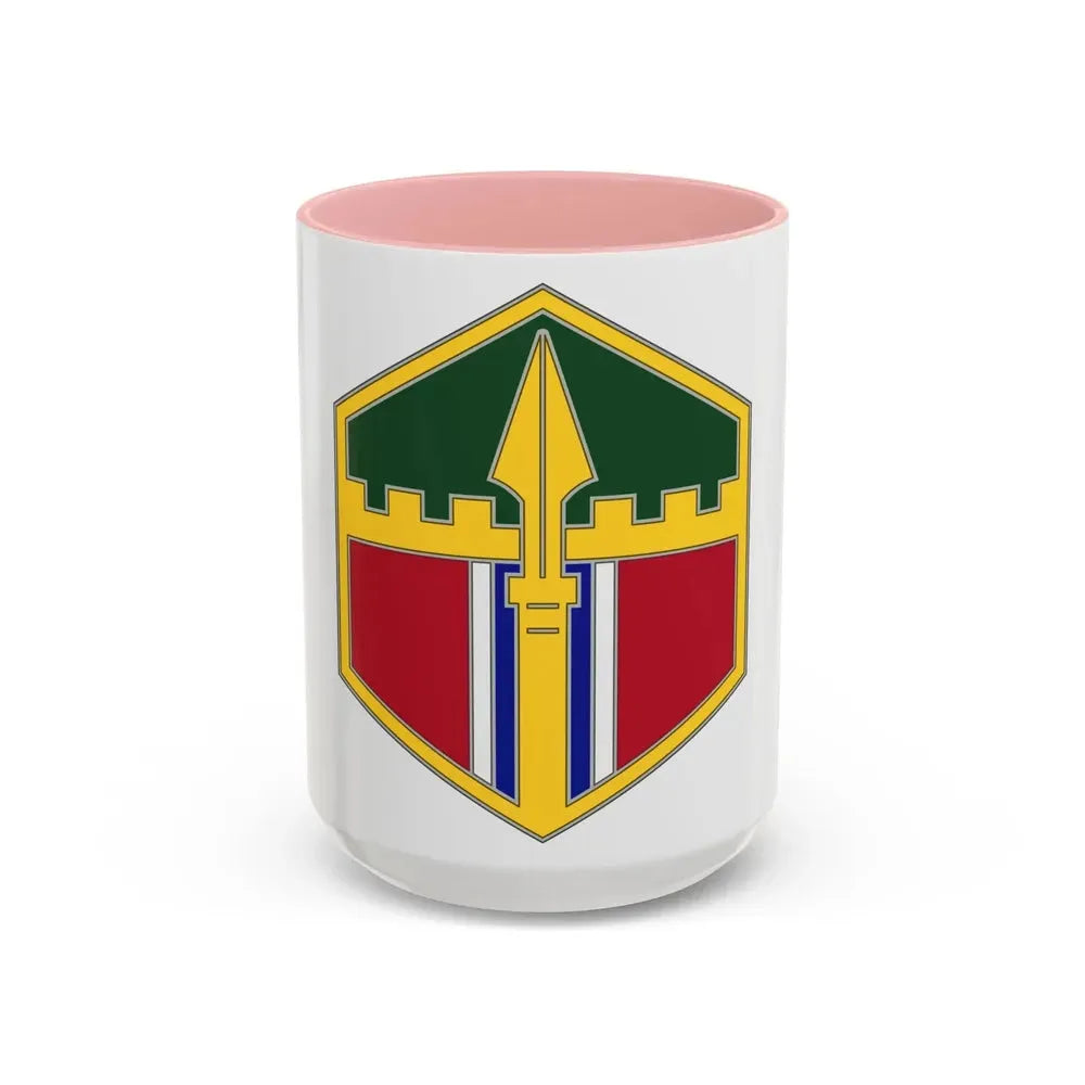 301 Maneuver Enhancement Brigade (U.S. Army) Accent Coffee Mug 15oz Pink - Go Mug Yourself