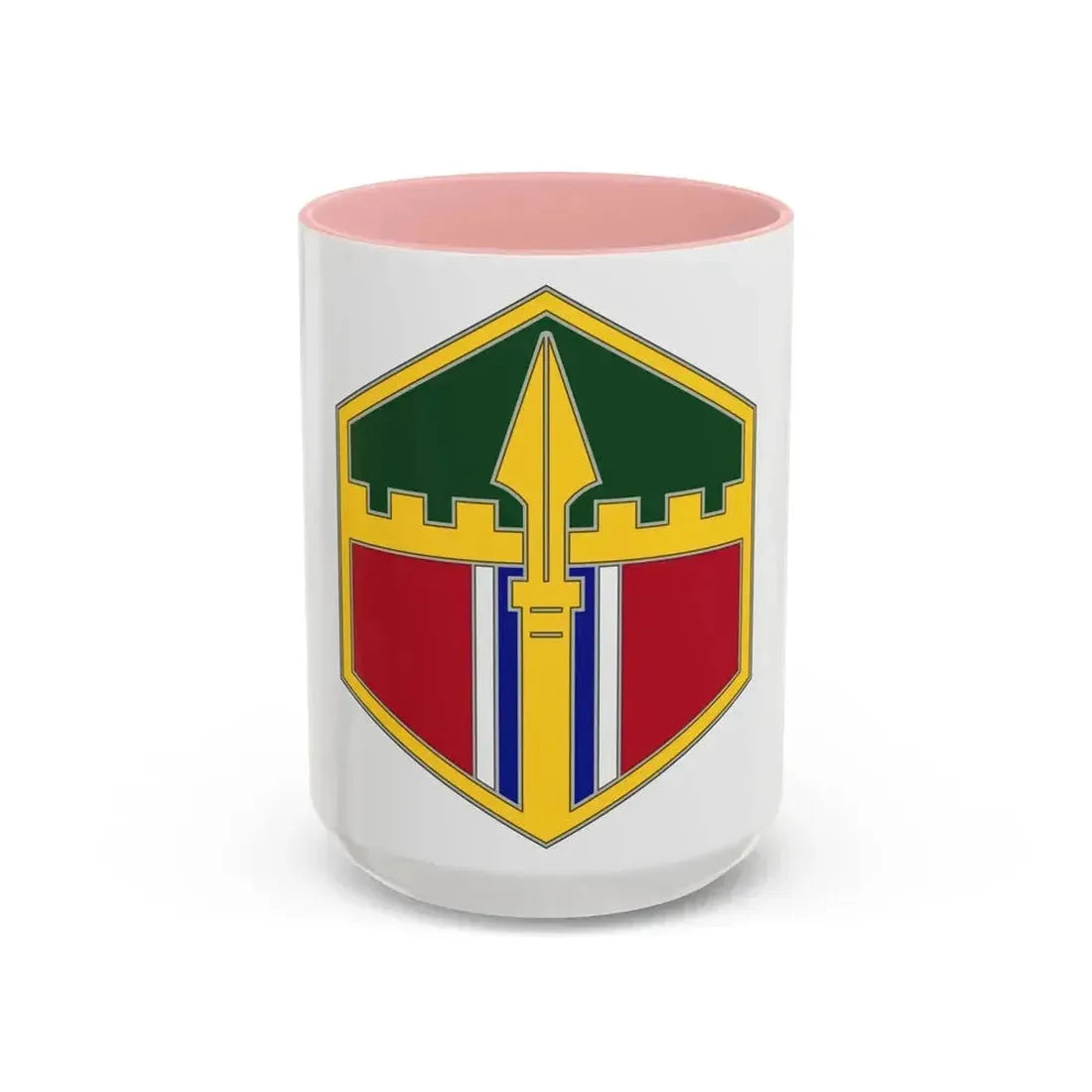 301 Maneuver Enhancement Brigade (U.S. Army) Accent Coffee Mug 15oz Pink - Go Mug Yourself