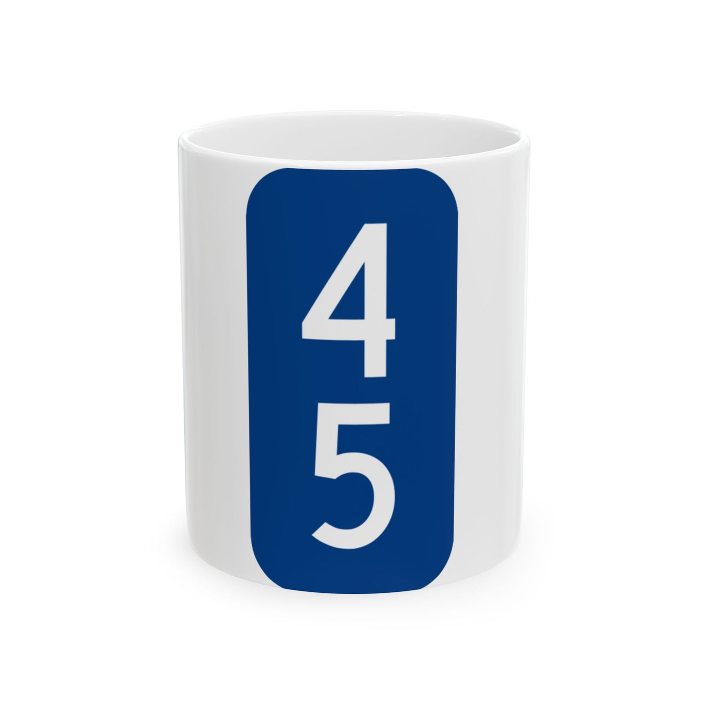 Warren County 45 NY tab (New York) (Road Sign) White Coffee Mug