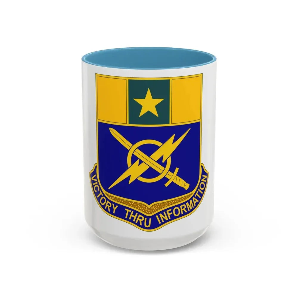302 Information Operations Battalion (U.S. Army) Accent Coffee Mug 15oz Light Blue - Go Mug Yourself