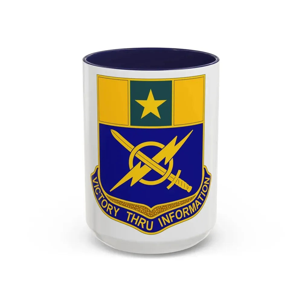302 Information Operations Battalion (U.S. Army) Accent Coffee Mug 15oz Navy - Go Mug Yourself