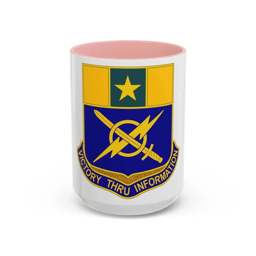 302 Information Operations Battalion (U.S. Army) Accent Coffee Mug 15oz Pink - Go Mug Yourself