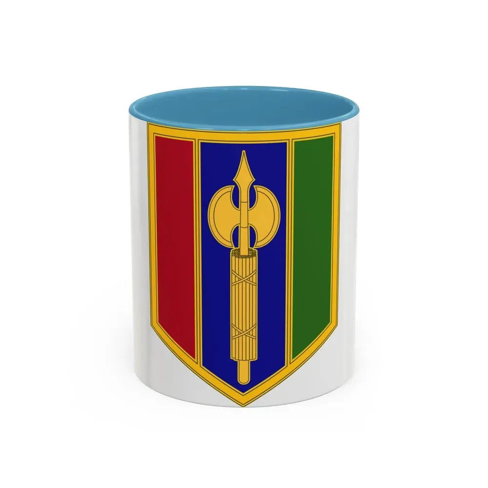 302 Maneuver Enhancement Brigade (U.S. Army) Accent Coffee Mug 11oz Light Blue - Go Mug Yourself