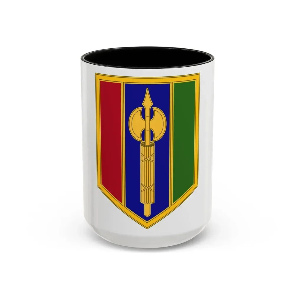 302 Maneuver Enhancement Brigade (U.S. Army) Accent Coffee Mug 15oz Black - Go Mug Yourself
