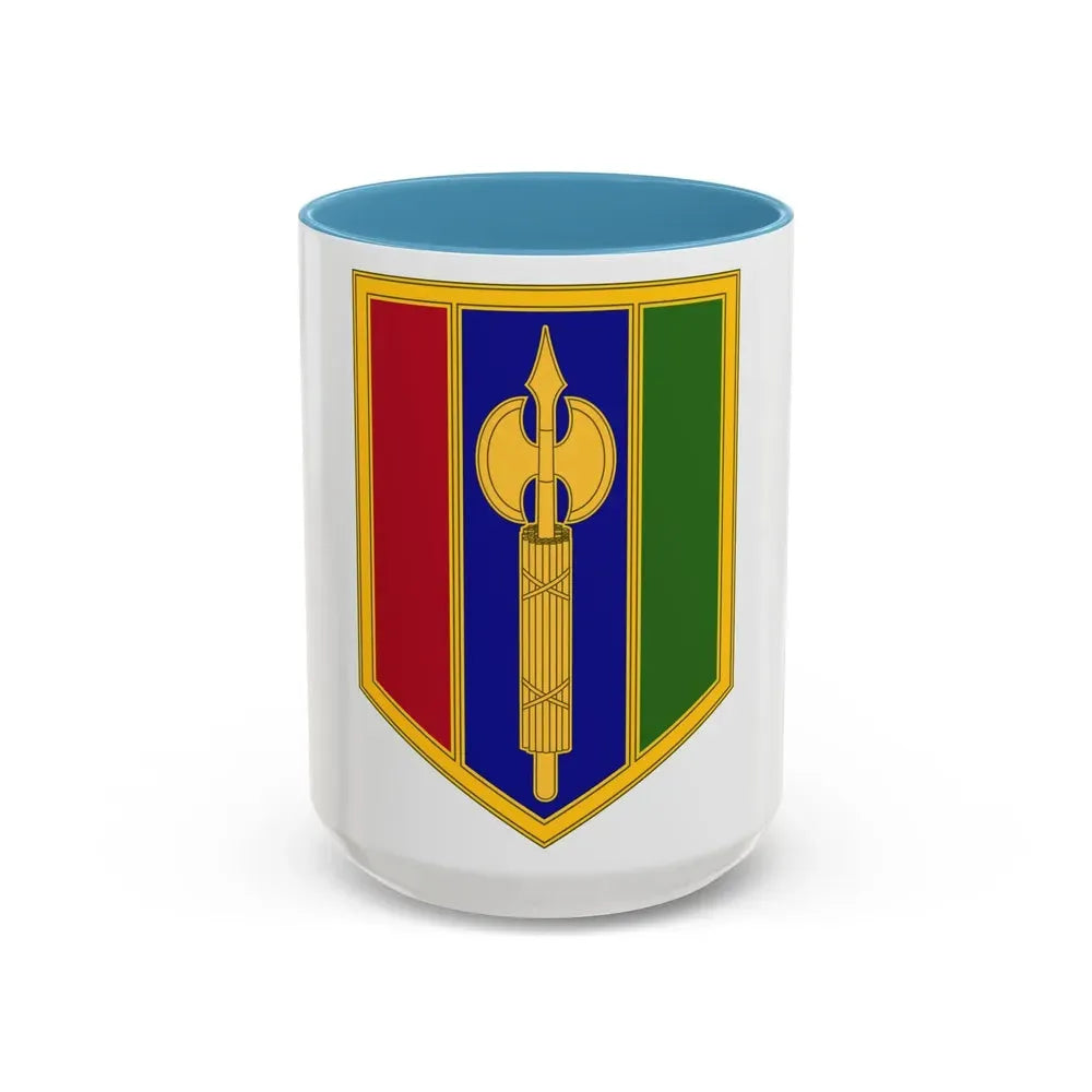 302 Maneuver Enhancement Brigade (U.S. Army) Accent Coffee Mug 15oz Light Blue - Go Mug Yourself