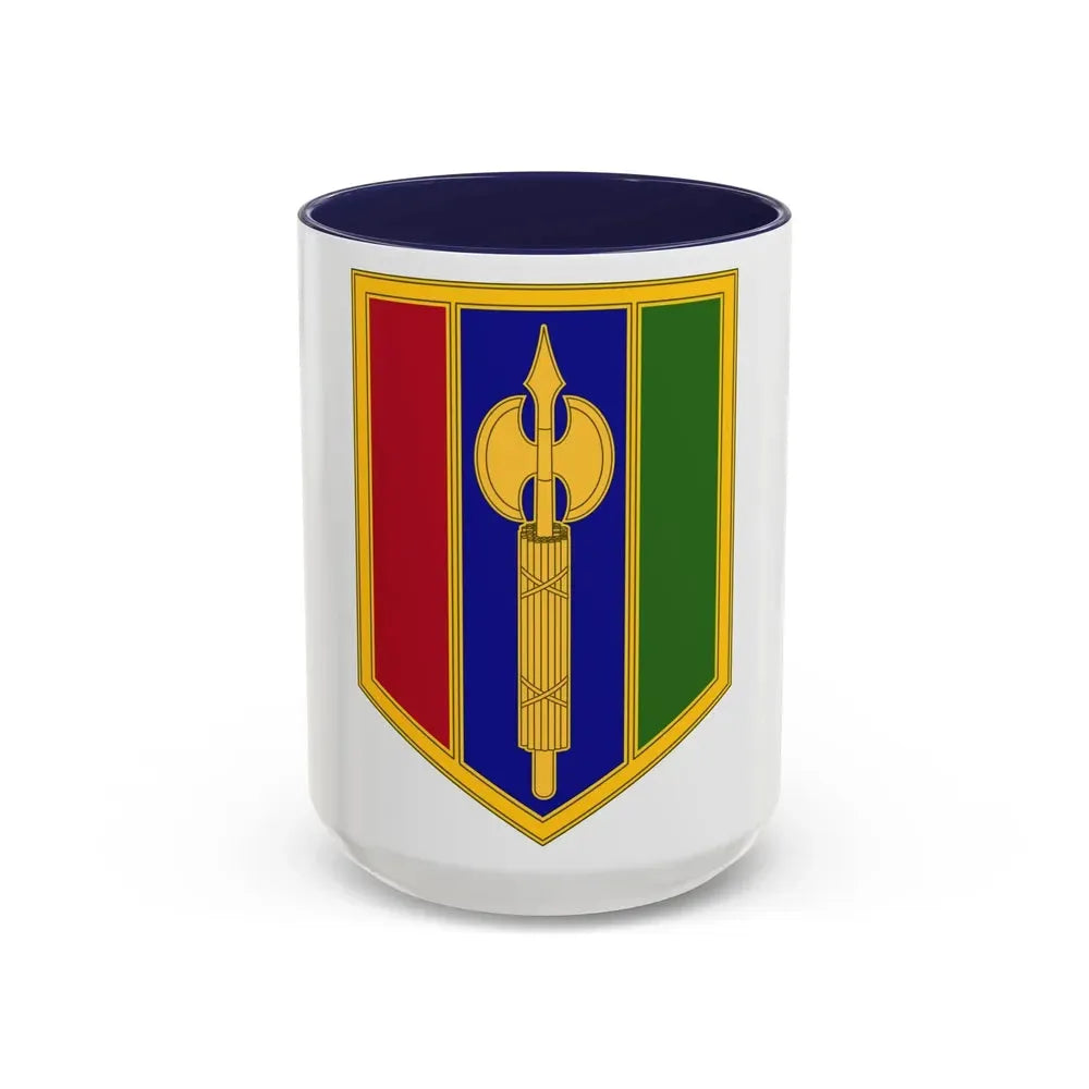 302 Maneuver Enhancement Brigade (U.S. Army) Accent Coffee Mug 15oz Navy - Go Mug Yourself