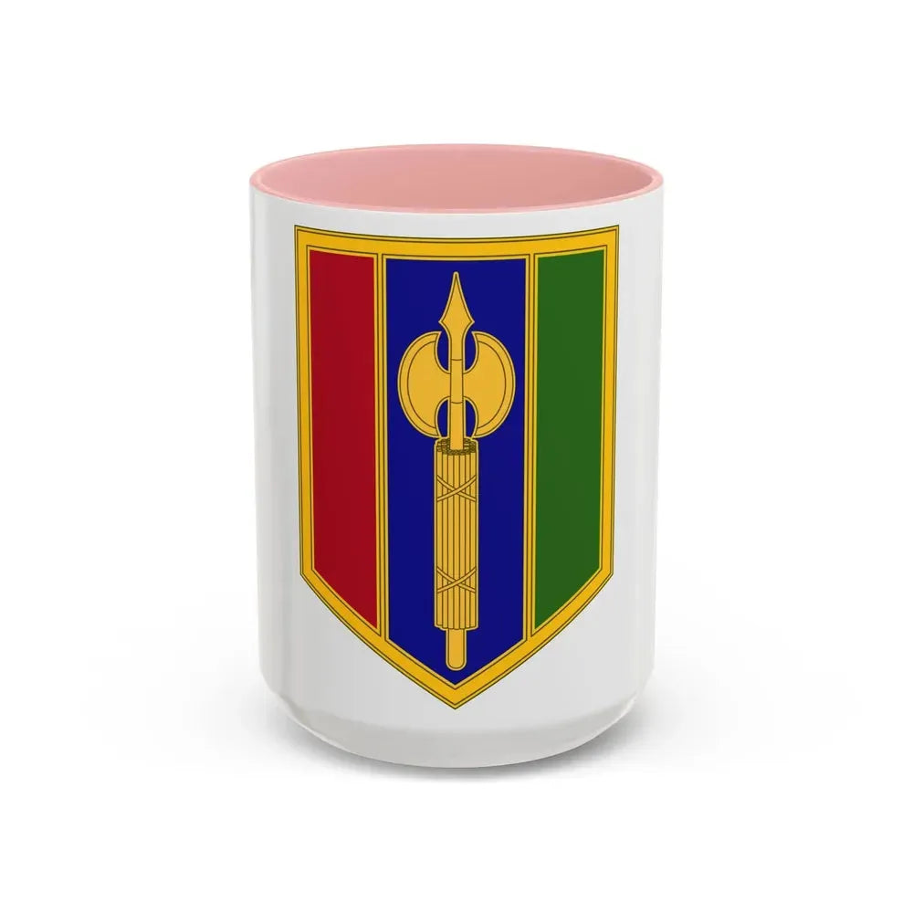 302 Maneuver Enhancement Brigade (U.S. Army) Accent Coffee Mug 15oz Pink - Go Mug Yourself