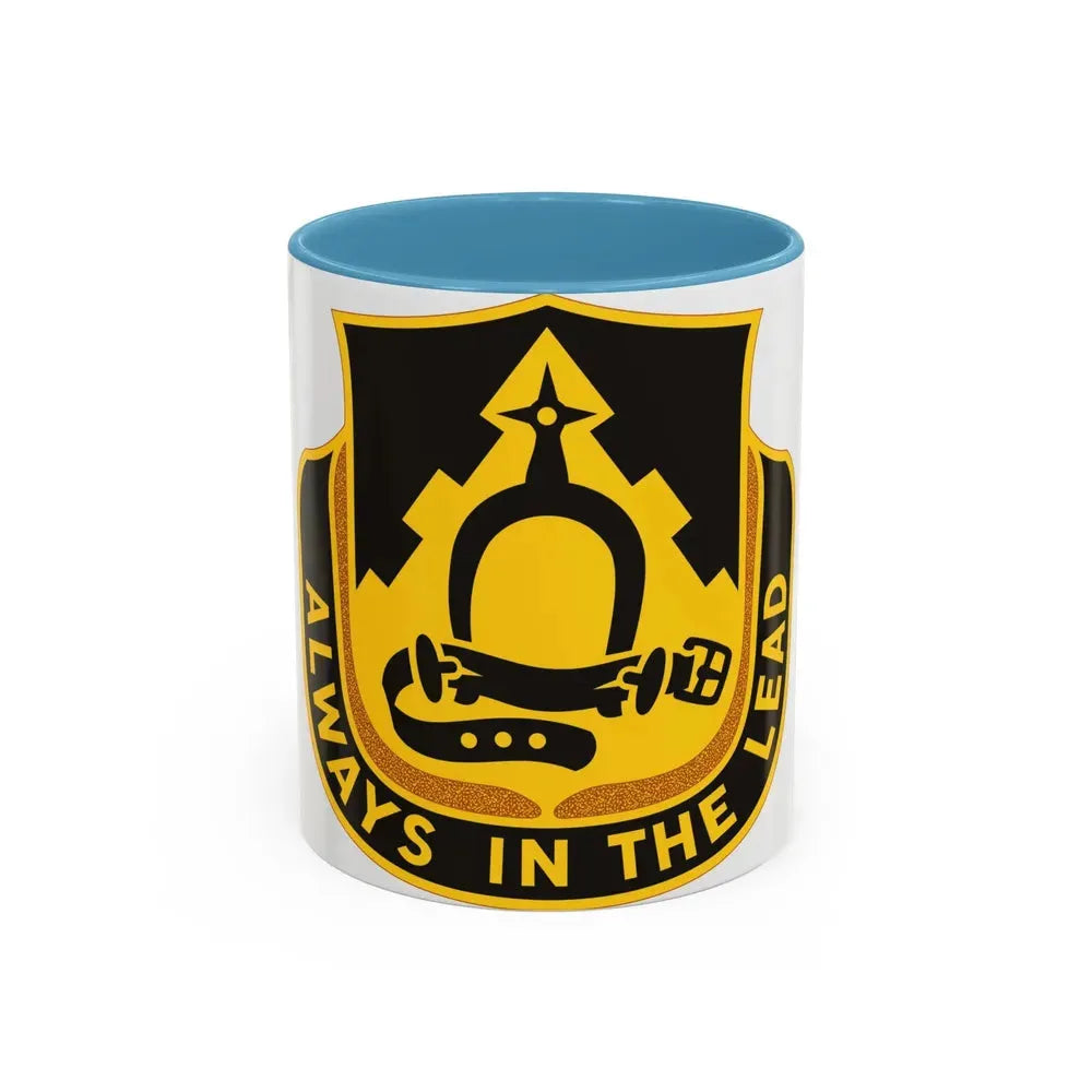 303 Cavalry Regiment WAARNG (U.S. Army) Accent Coffee Mug 11oz Light Blue - Go Mug Yourself
