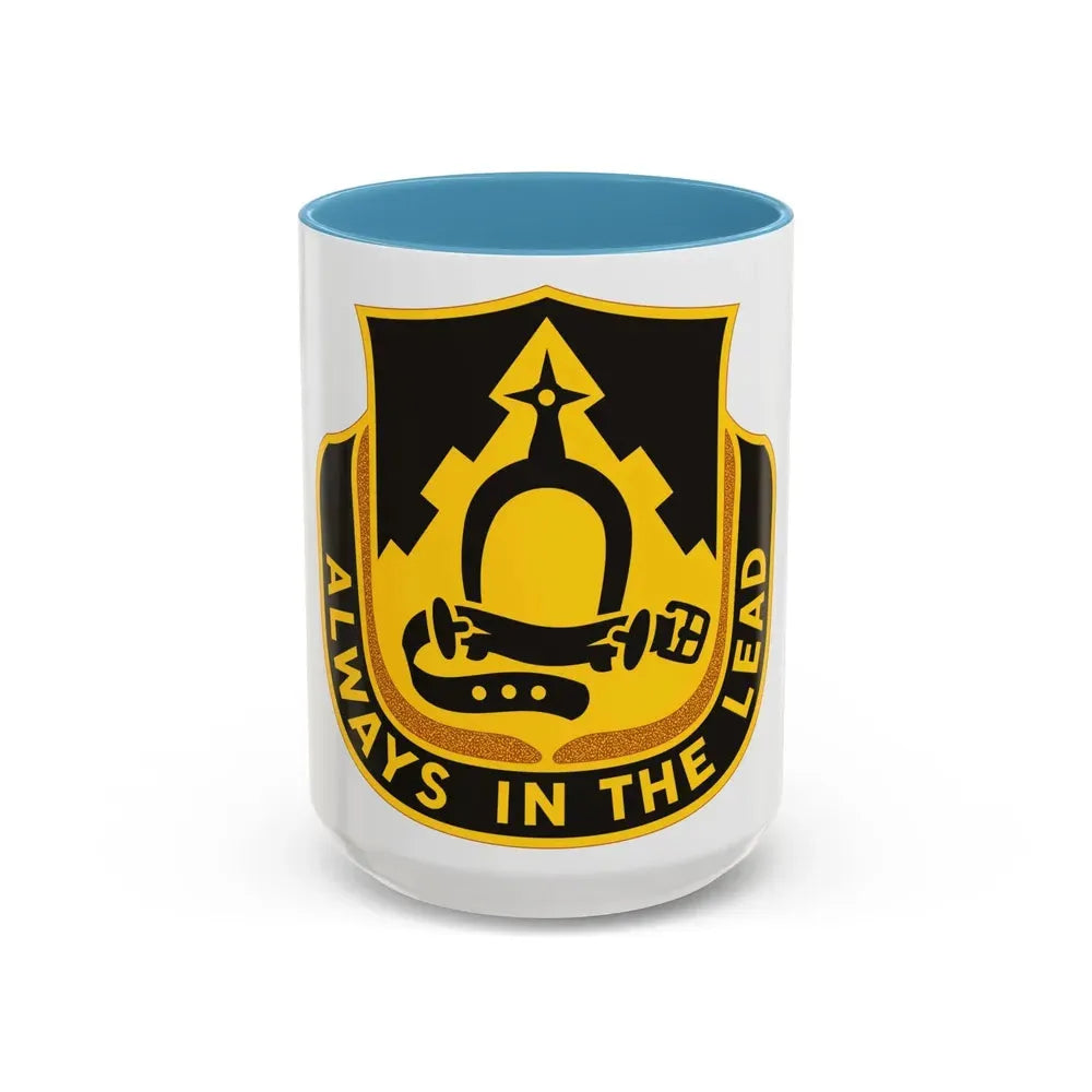 303 Cavalry Regiment WAARNG (U.S. Army) Accent Coffee Mug 15oz Light Blue - Go Mug Yourself