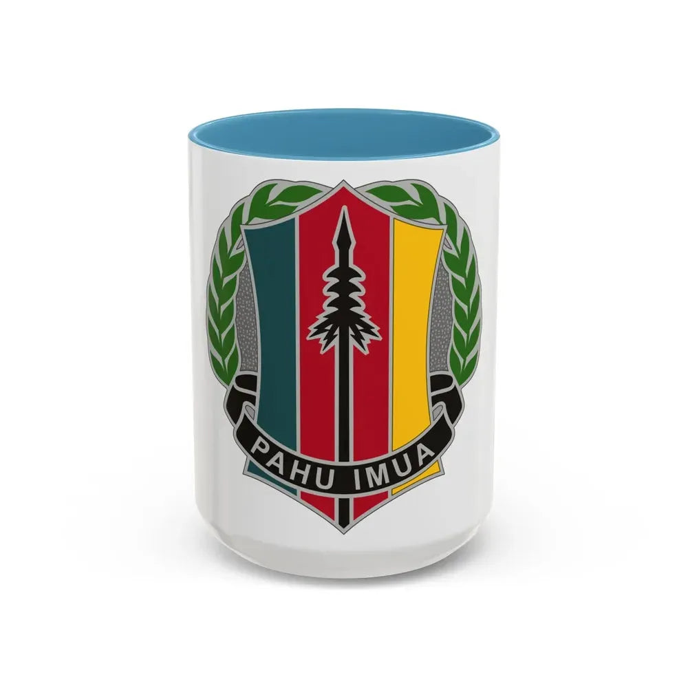 303 Maneuver Enhancement Brigade 2 (U.S. Army) Accent Coffee Mug 15oz Light Blue - Go Mug Yourself