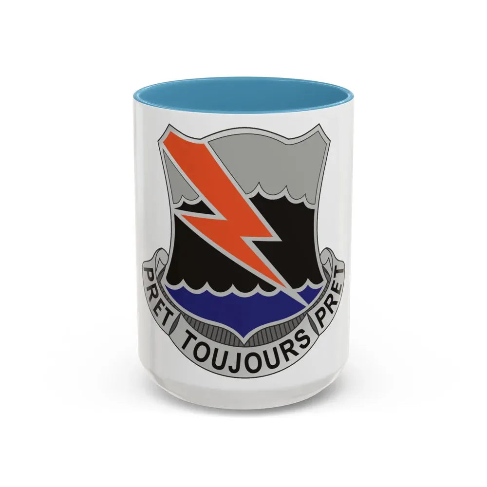304 Signal Battalion (U.S. Army) Accent Coffee Mug 15oz Light Blue - Go Mug Yourself