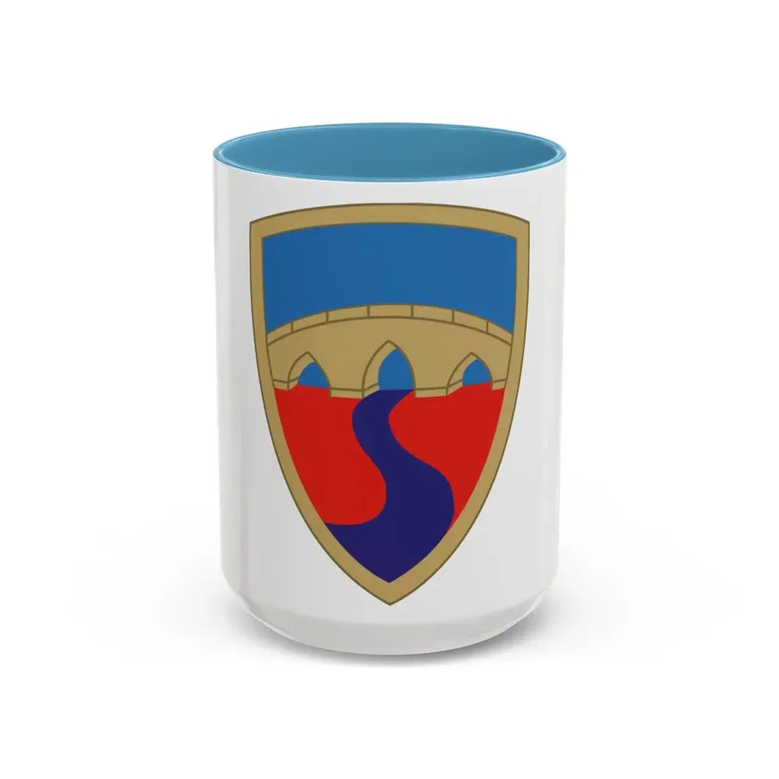 304th Sustainment Brigade (U.S. Army) Accent Coffee Mug 15oz Light Blue - Go Mug Yourself