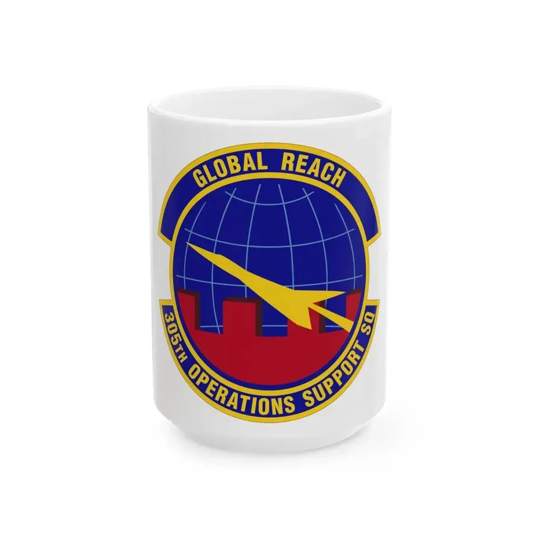 305 Operations Support Squadron AMC (U.S. Air Force) White Coffee Mug - Go Mug Yourself