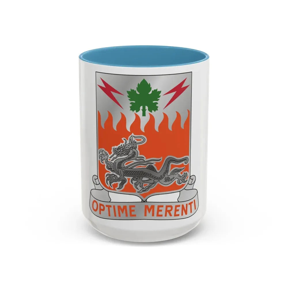 307 Signal Battalion (U.S. Army) Accent Coffee Mug 15oz Light Blue - Go Mug Yourself