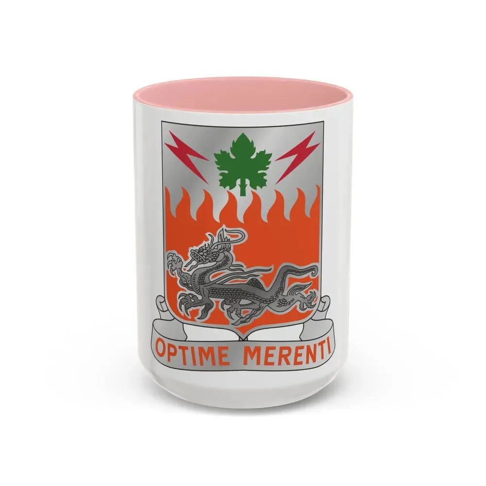 307 Signal Battalion (U.S. Army) Accent Coffee Mug 15oz Pink - Go Mug Yourself