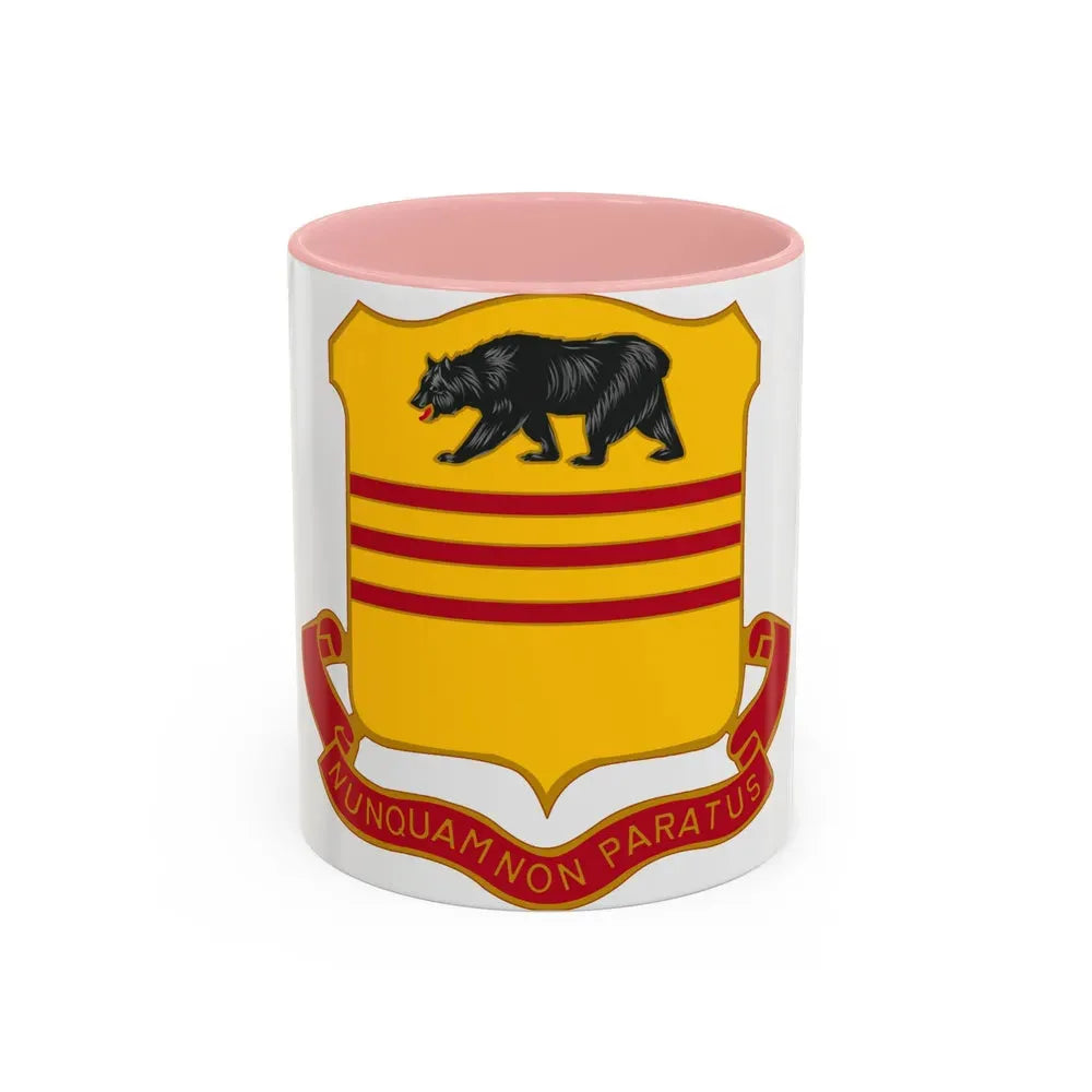 308 Cavalry Regiment (U.S. Army) Accent Coffee Mug 11oz Pink - Go Mug Yourself