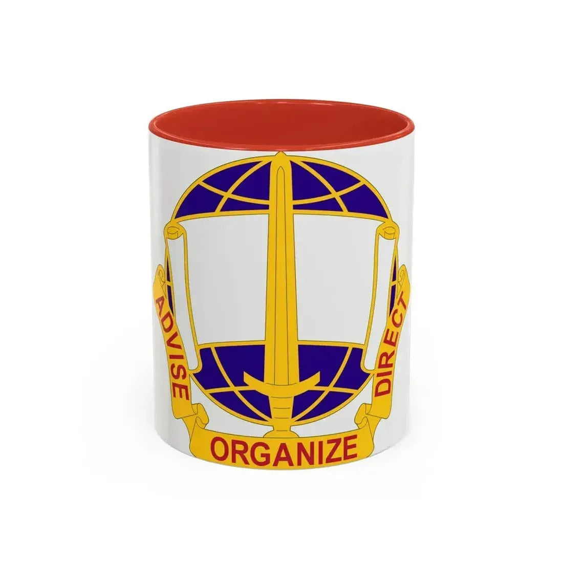 308 Civil Affairs Brigade 2 (U.S. Army) Accent Coffee Mug 11oz Red - Go Mug Yourself